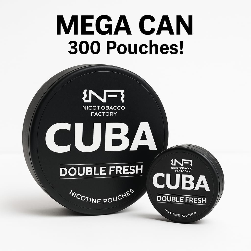 Cuba Black Double Fresh Mega Can 43mg (300 pouches)
