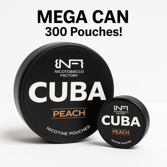 Cuba Black Peach Mega Can 43mg (300 pouches)