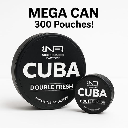 Cuba Black Double Fresh Mega Can 43mg (300 pouches)