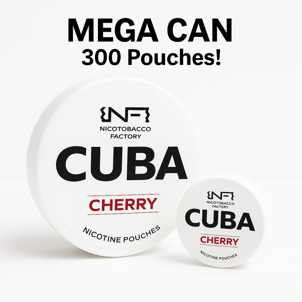 Cuba White Cherry Mega Can 43mg (300 pouches)
