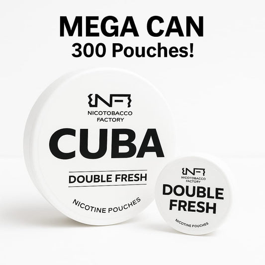 Cuba White Double Fresh Mega Can 43mg (300 pouches)